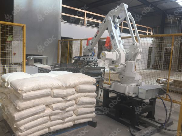 Wheat flour in bags and manipulator
