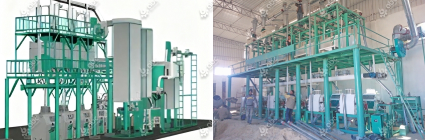 corn milling plant layout design chart