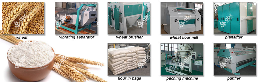 small wheat flour production process machinery